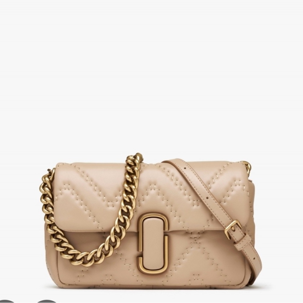 Elegant Beige Quilted Shoulder Bag ( price is firm)